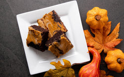 Image of Pumpkin Cheesecake Swirl Brownie Recipe